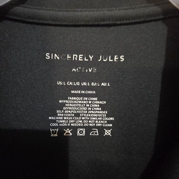 Sincerely Jules Active Womens Sleeveless Black Dress size L With Zip Collar - Picture 2 of 5